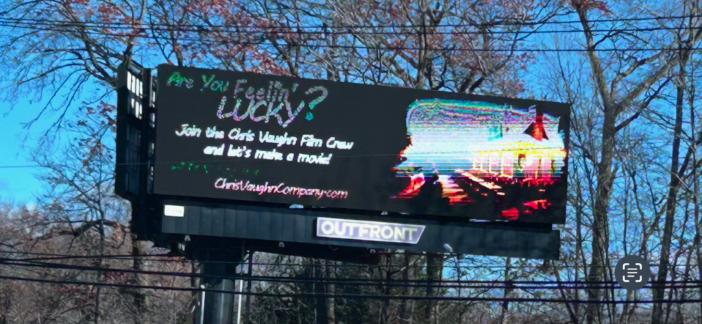 Chris Vaughn purchases billboards in Monmouth County for his new film, "Feelin' Lucky"