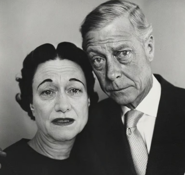 Caught off-guard: the Windsors hear a sad dog tale. Photographer: Richard Avedon. National Portrait Gallery, London